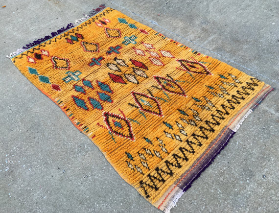 Vintage Moroccan Azilal Mid Century - Size 3.6 x 5.9 – Atlas Weavers