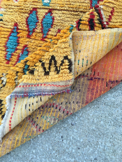 Vintage Moroccan Azilal Mid Century - Size 3.6 x 5.9 – Atlas Weavers