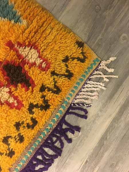 Vintage Moroccan Azilal Mid Century - Size 3.6 x 5.9 – Atlas Weavers