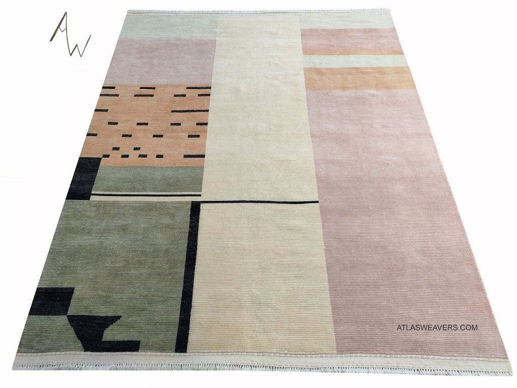 Modern Moroccan Rug - Low weave pile - V37