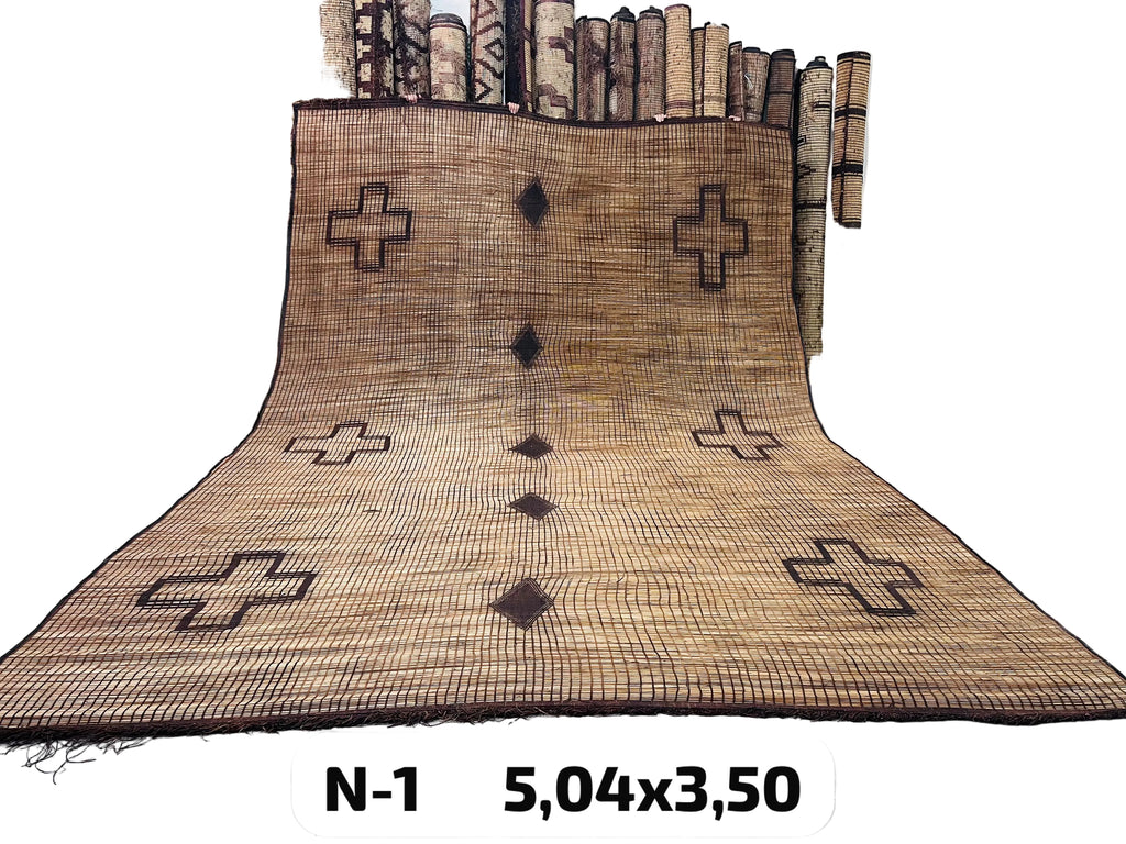 African Vintage V87 Bamboo Tuareg Rug Limited Edition