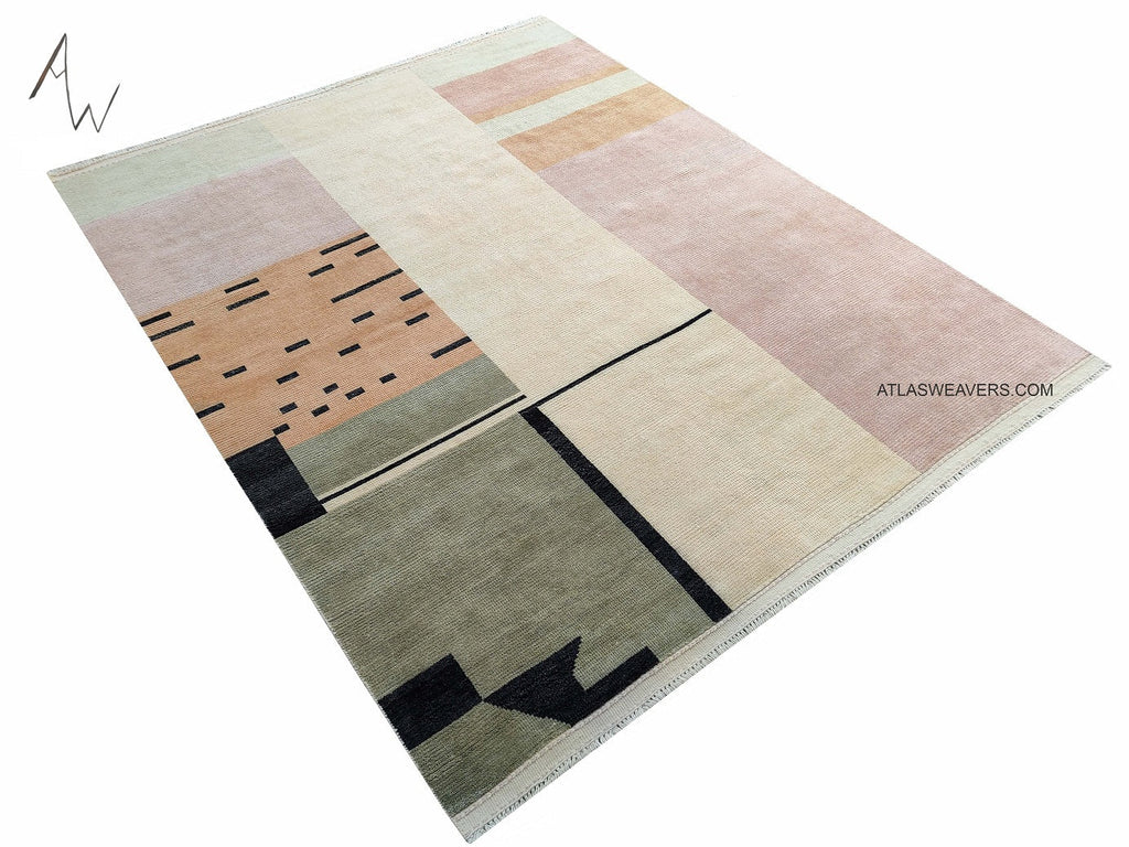 Modern Moroccan Rug - Low weave pile - V37