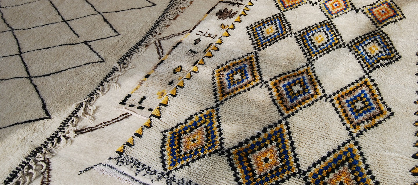 Moroccan carpets on the floor
