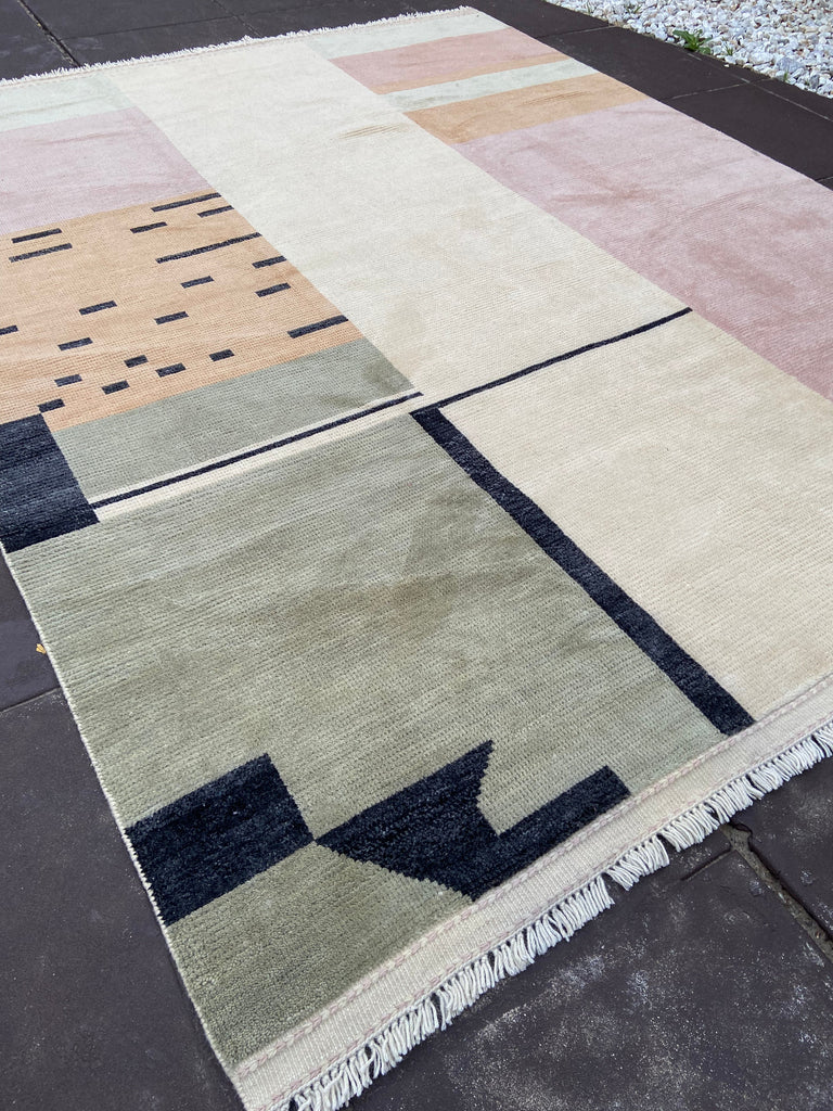 Modern Moroccan Rug - Low weave pile - V37