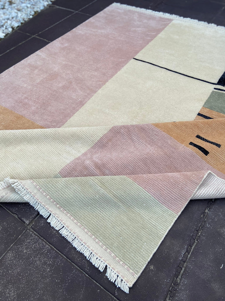 Modern Moroccan Rug - Low weave pile - V37