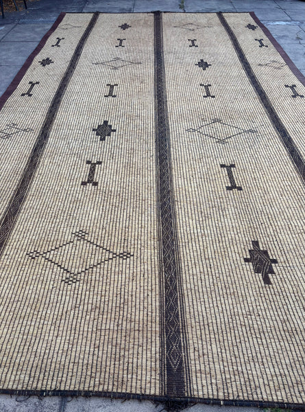 Cleaning Reweaving Repair African Tuareg Mat Rug - H43