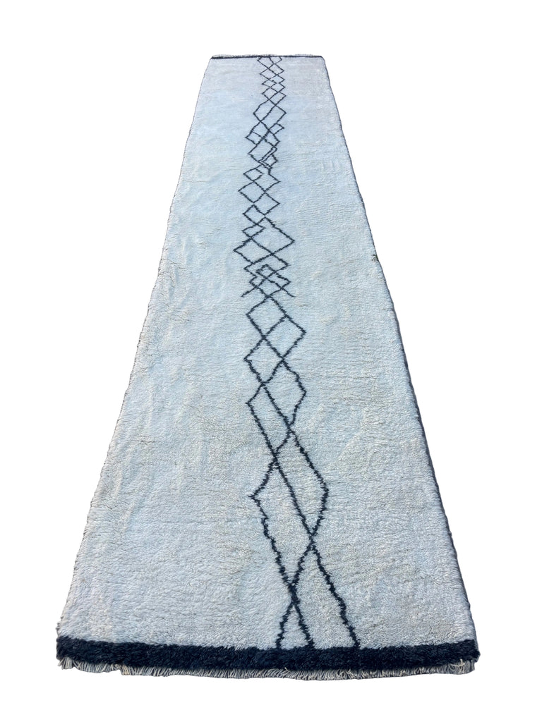 Azrou Runner  Hand knotted Size 3.3 x 16.3- NR444