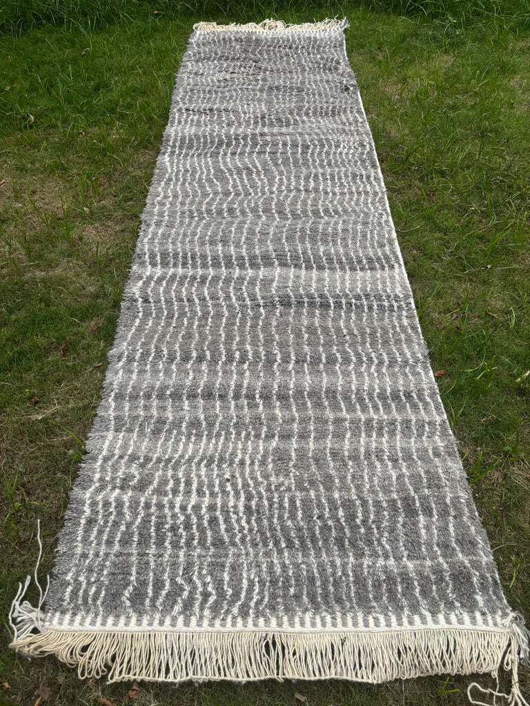 Moroccan Runner Size 3.4x12 Wool Pile -  DR8