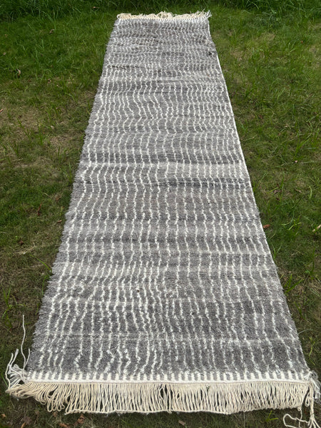 Moroccan Runner Size 3.4x12 Wool Pile -  DR8
