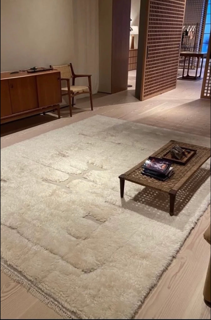 Modern Moroccan Wool Rug BV13 Handmade Large Decor