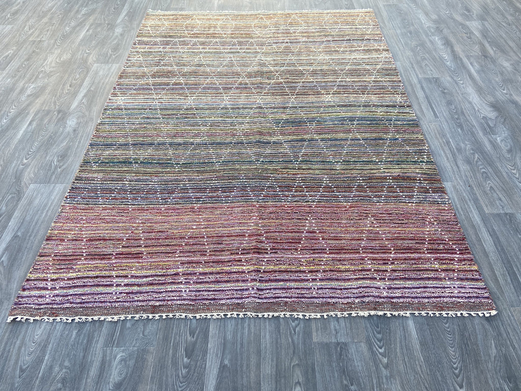 Colorful Azrou rug low pile weave - AW83