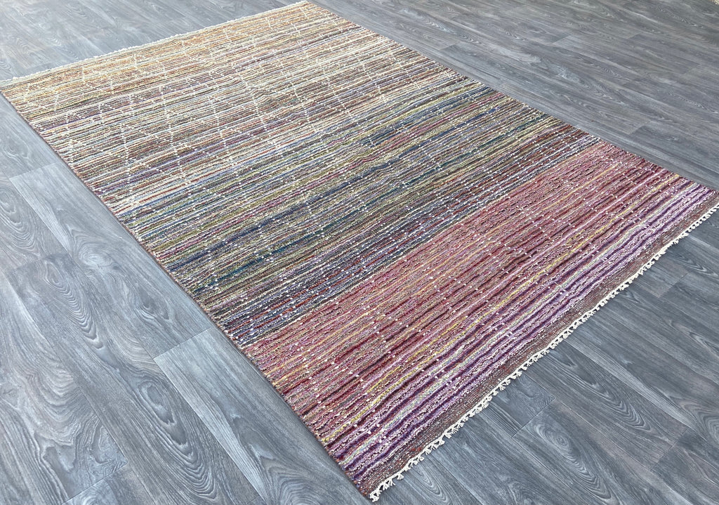Colorful Azrou rug low pile weave - AW83