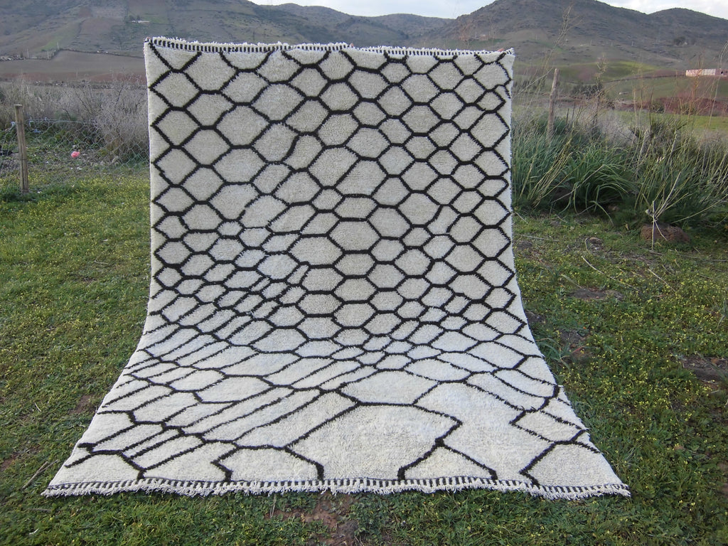 Atlas Rug Authentic Modern Moroccan Middle Atlas Rug - Honeycomb Design – Atlas ...