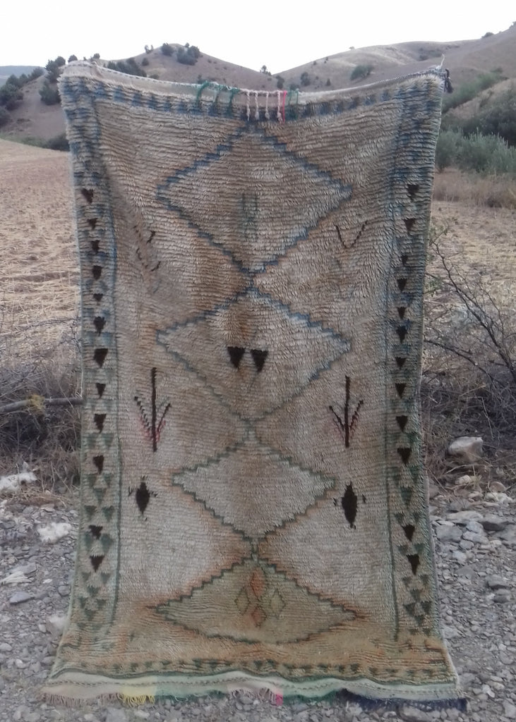 Vintage Azilal - Genuine Moroccan Rug - Mid Century Modern